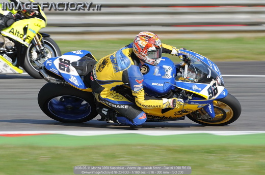 2008-05-11 Monza 0358 Superbike - Warm Up - Jakub Smrz - Ducati 1098 RS 08